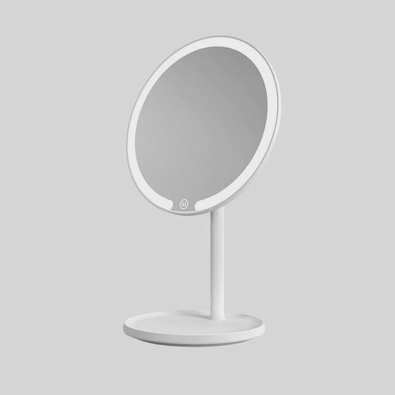 商务礼品化妆镜小蛮腰镜子宿舍补光梳妆带灯桌面台式led化妆镜