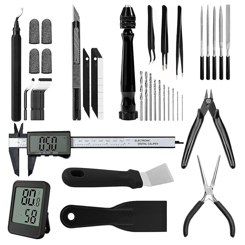 毛刺3d打印机工具套装3d打印机配件用于去黑色钻孔测量等