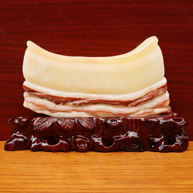 奇石摆件天然石材猪肉石五花肉装饰工艺品礼物礼品30*18*4cm3539g