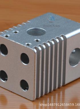 3d打印机滑台ultimaker2铝合金十字配件4喷头新款滑台白色氧化