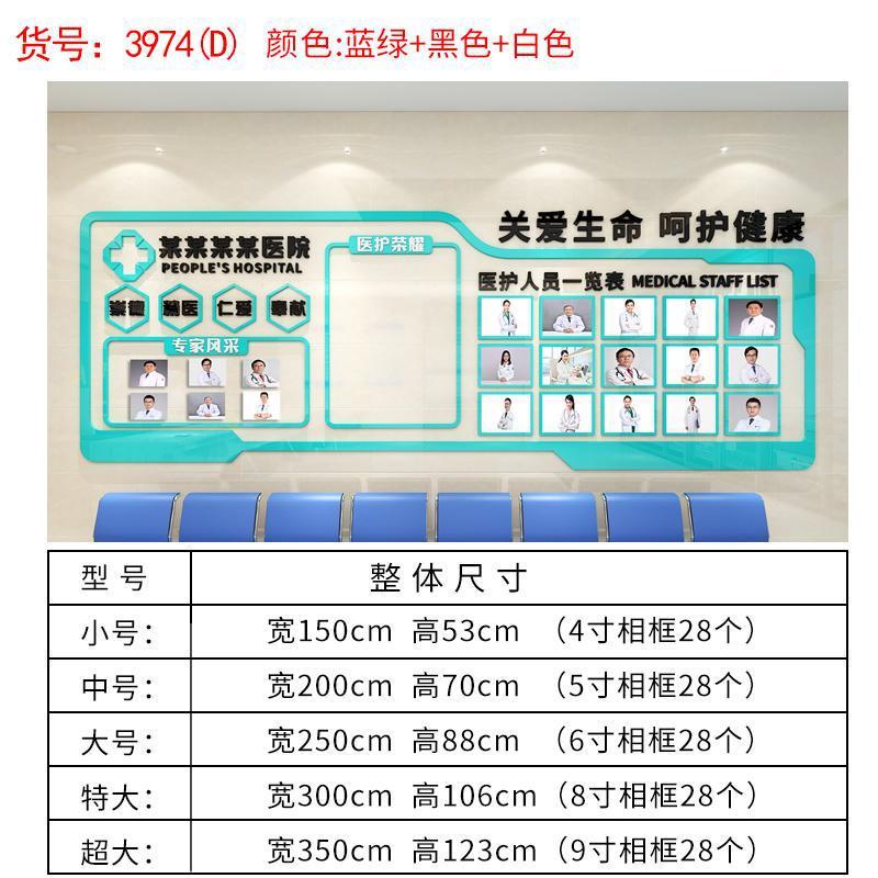 医院名称制文化墙贴宣传标语科室展示照片墙走廊医生简介公告栏