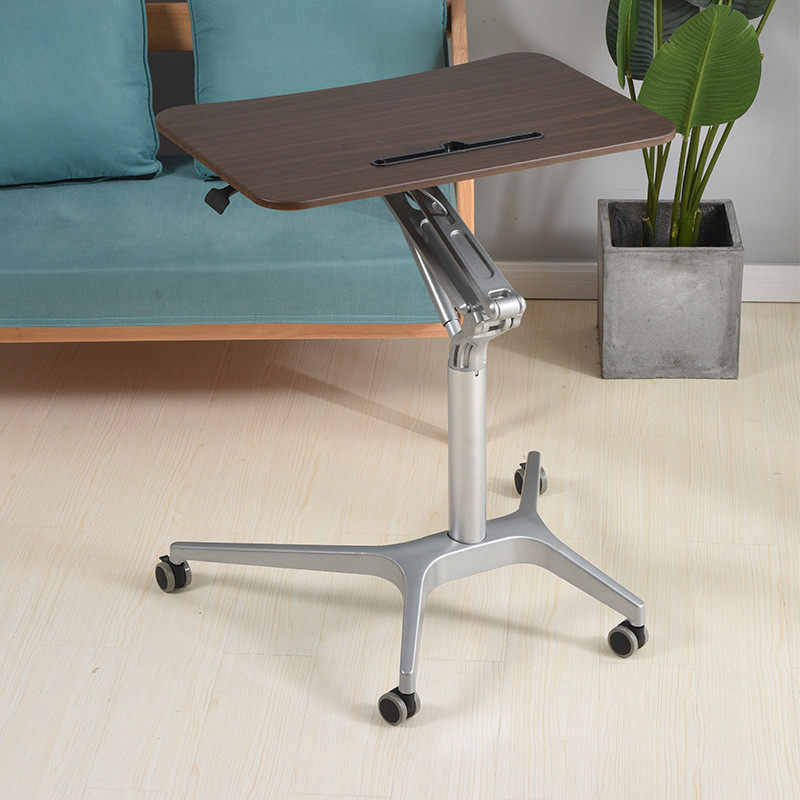 站立式铝合金款气杆升降桌电脑桌工作台支架办公桌演讲桌学习桌