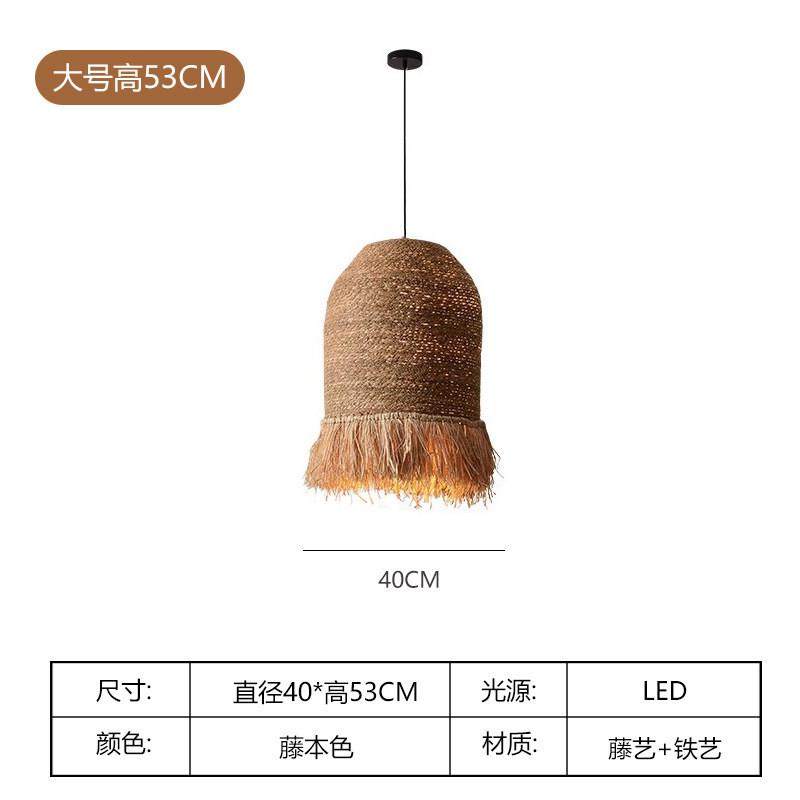 艺术灯侘寂风手工藤编吊灯客厅餐厅卧室吧台茶室民宿日式禅意复古,家装灯饰光源,餐厅吊灯,淘宝优惠券,粉丝福利购,淘宝优惠卷