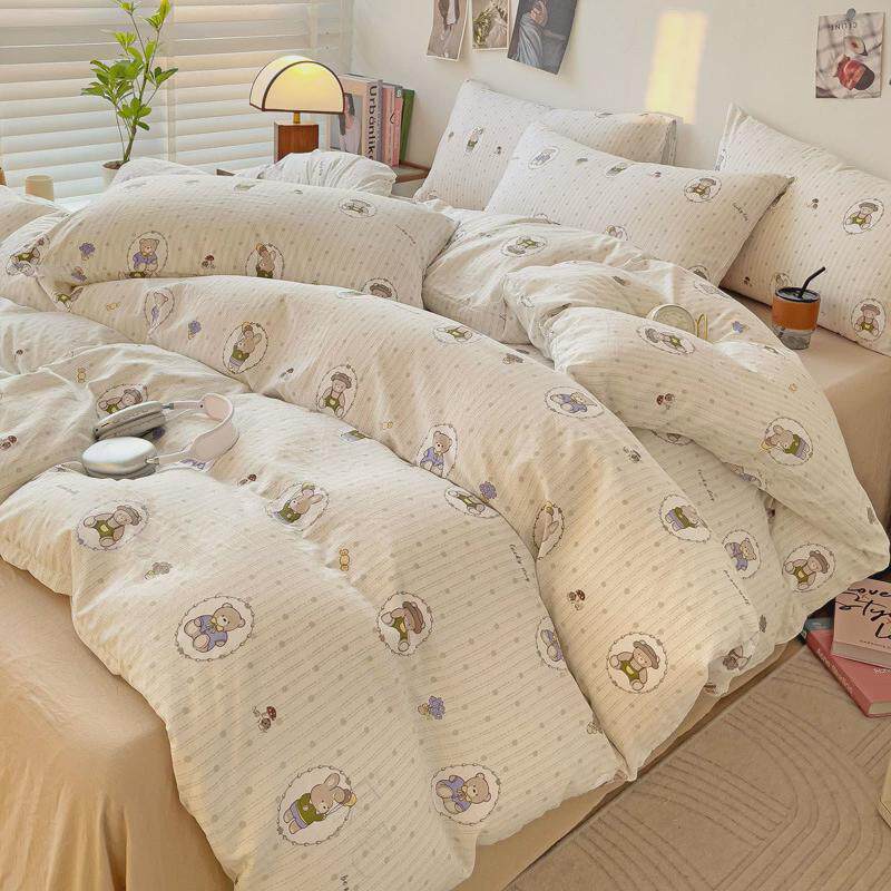 今年款超柔水洗云朵棉系列四件套床单新款床笠款非常舒适四季通用