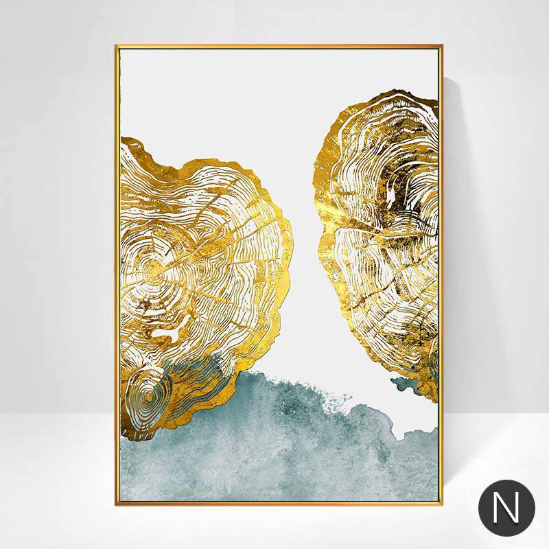 金箔装饰画轻奢艺术玄关过道餐厅客厅挂画卧室酒店会所抽象壁画