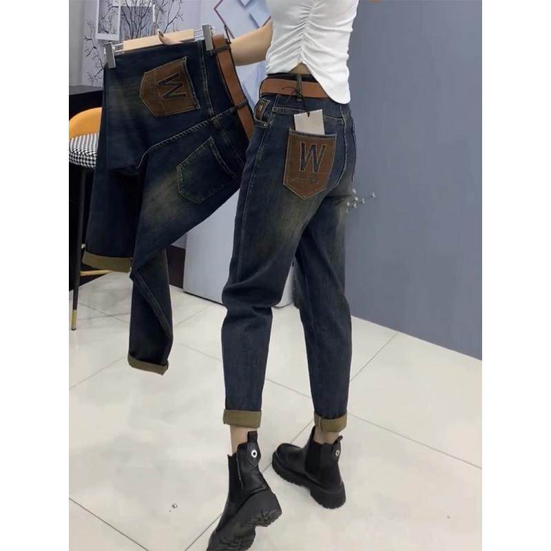 梨型身材大码女春胖妹妹mm宽松显瘦九分老爹裤,女装/女士精品,大码裤装,淘宝优惠券,粉丝福利购,淘宝优惠卷