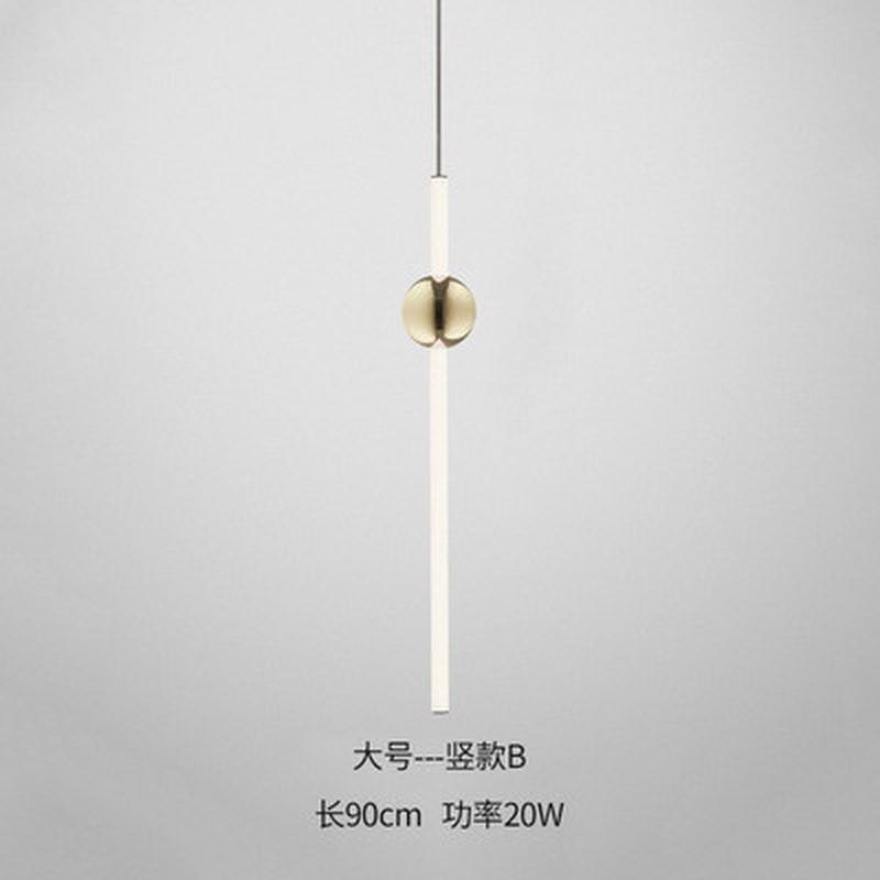 简约现代艺术横竖线条吊灯发金属北欧光球设计师餐厅极简吊灯