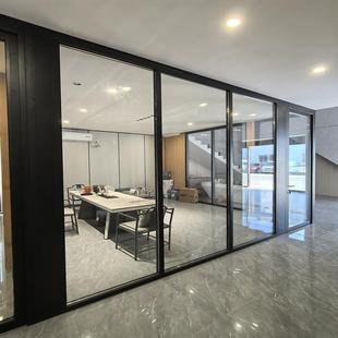贵州速装模块全钢防火玻璃高隔断全景双玻百叶办公室玻璃隔断墙