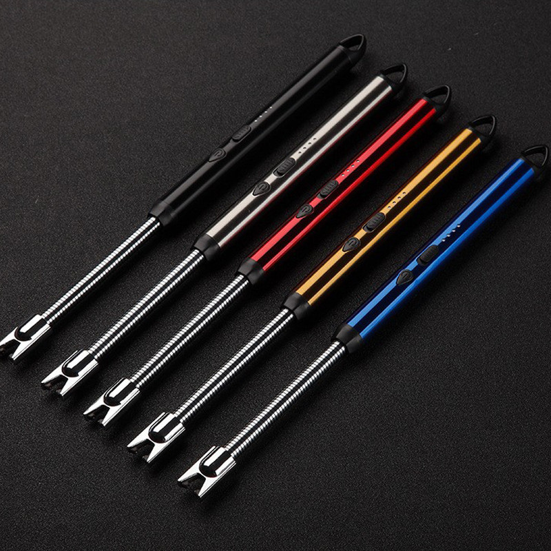 软管脉冲点火枪打火机点火器电子厨房防风USB电子点烟器点火棒