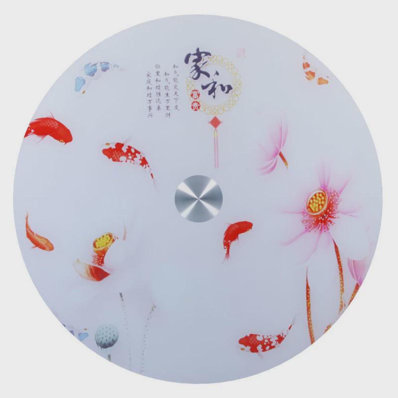 园餐桌转桌盘加厚钢化玻璃转盘旋转大圆桌家用圆台面贴画转盘酒店