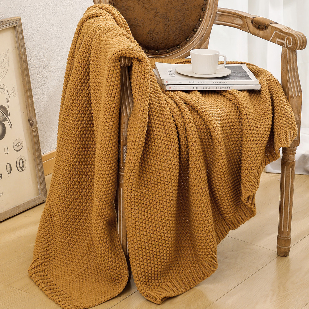 针织毯沙发盖毯毯子北欧办公室空调毯床尾毯午睡毯blanket小毛毯