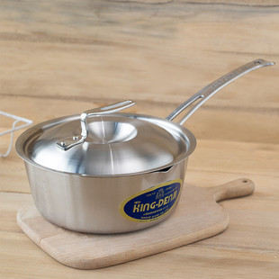 日本nakao中尾加厚不锈钢雪平锅深型奶锅汤锅辅食锅明火电磁炉