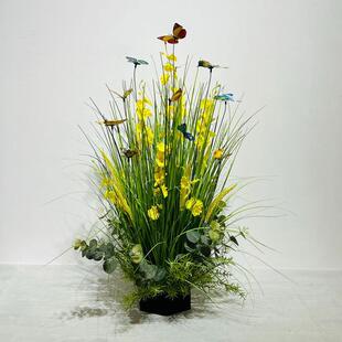 仿真狗尾巴草绿植盆景芦苇洋葱草8090cm室内家居装饰摆件植物盆栽