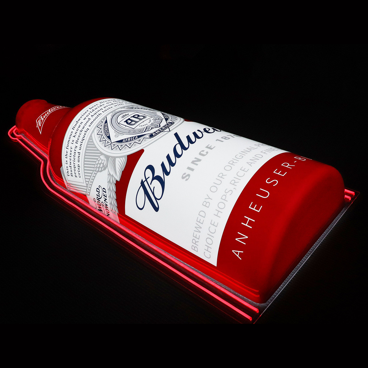 红色亚克力吸塑发光酒瓶三维立体吸塑瓶子制作ABS厚片吸塑LOGO