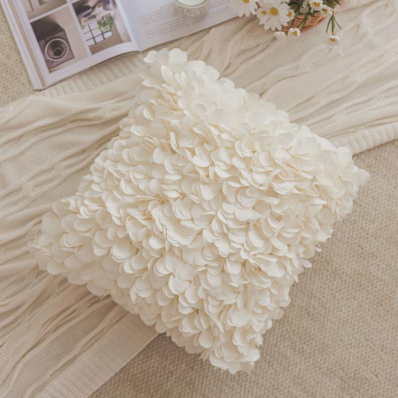 网红手工飘窗绣球花朵抱枕套轻奢ins风沙发靠枕阳台立体床头靠垫