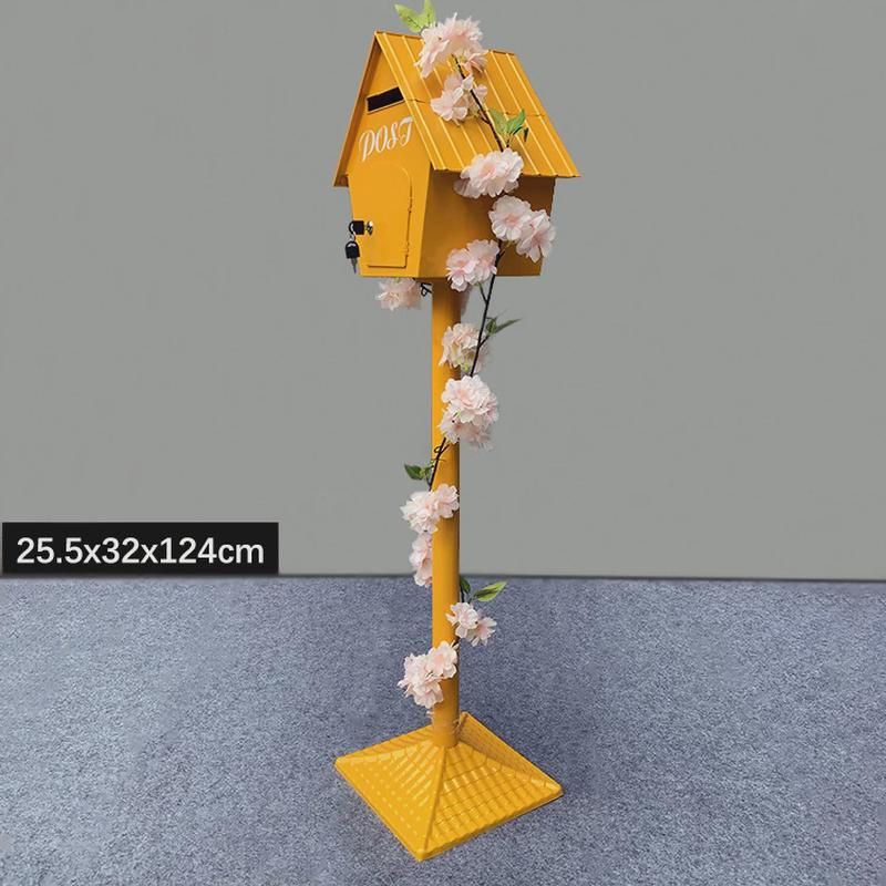 铁艺复古小屋信报箱家居装饰庭院幼儿园拉花网红信箱意见征集邮箱