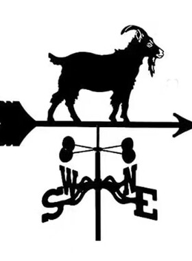 新款不锈钢瓢公鸡剪影风向标红喷漆指针铁艺摆件花园插件