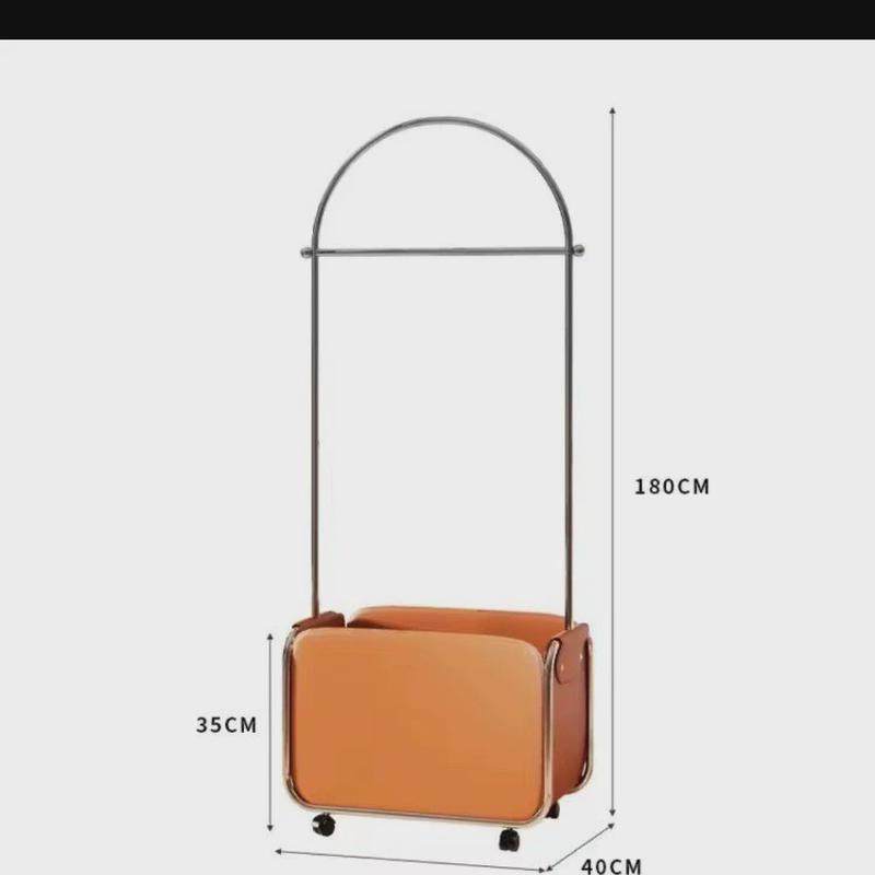 ins风不锈钢金属服装衣帽架卧室客厅落地组装带可轮移动皮兜收纳,收纳整理,置地/升降晾晒衣架,淘宝优惠券,粉丝福利购,淘宝优惠卷