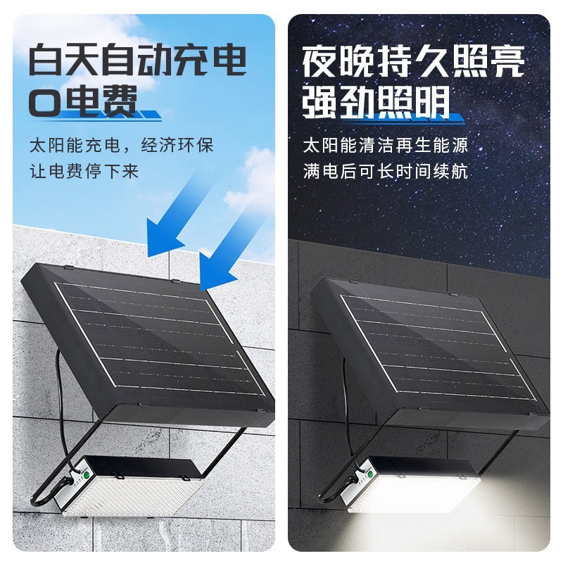 热销领航者太阳能投光灯可家用式叠壁挂手提设计户外防水庭院灯折