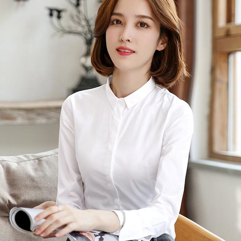 现货衬衫女秋季薄款气质长袖百搭白色通勤轻熟职业正装夏叠穿修身