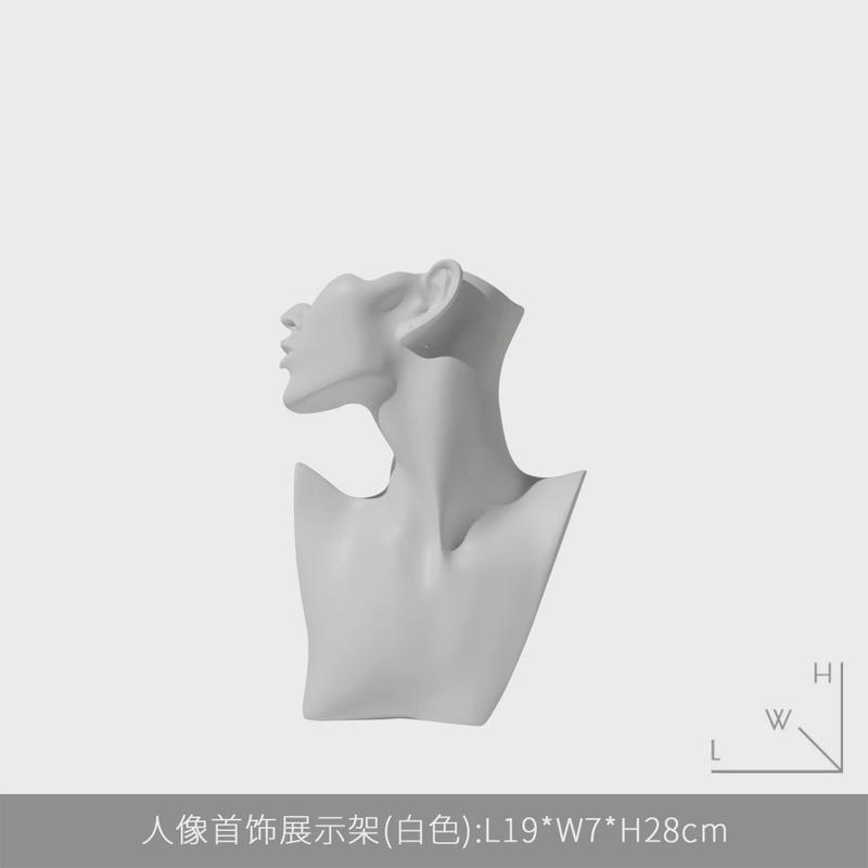现代抽象人物雕塑珠宝展示道具衣帽间首饰架摆件样板房陈列装饰品