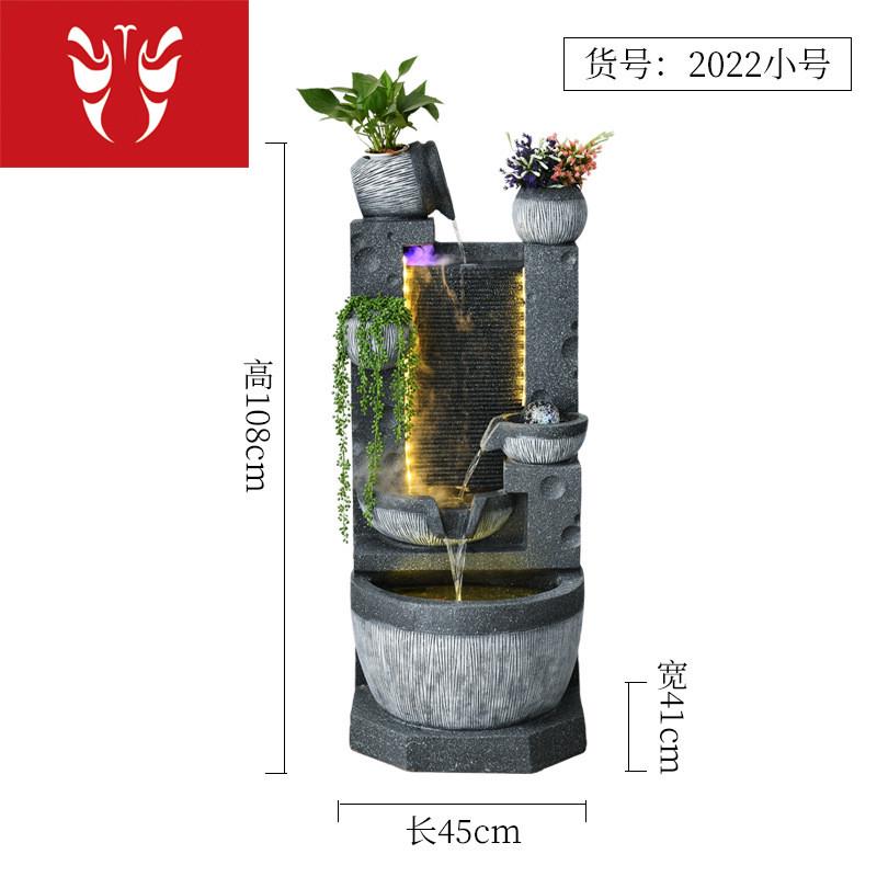 欧式流水摆件简约创意家居客厅落地鱼池景观庭院户外阳台