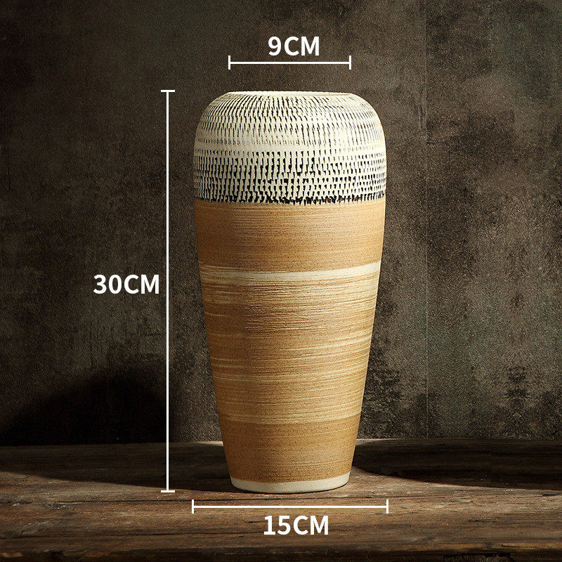 客厅桌面花瓶复古别墅酒店现代简约玄关陶瓷居家陶罐花盆装饰大号,家居饰品,装饰摆件,淘宝优惠券,粉丝福利购,淘宝优惠卷