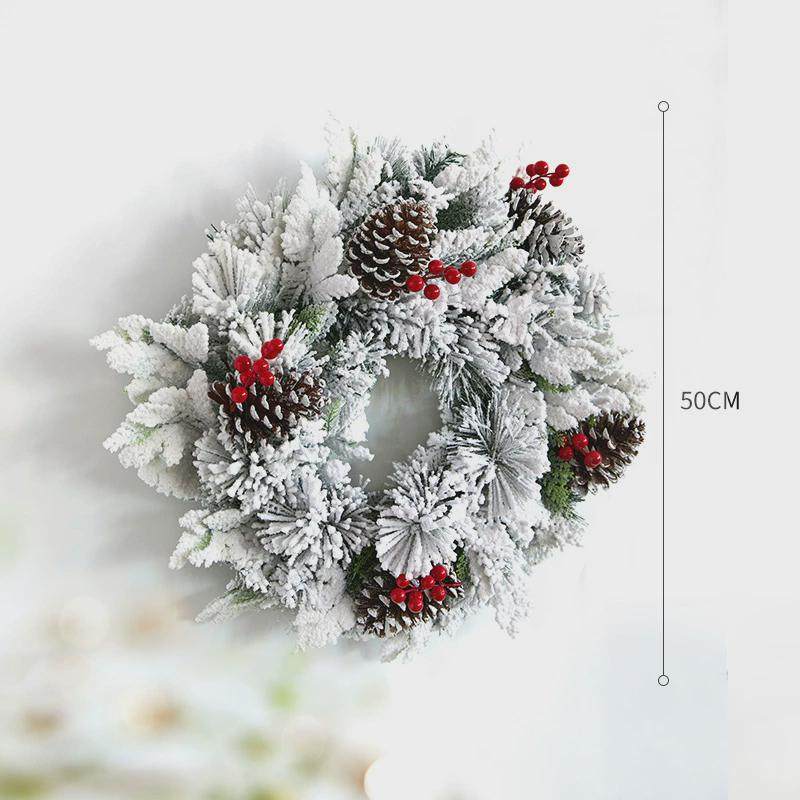 仿真装饰品花环藤条2024新款圣诞圣诞树桌面摆件挂件ins风加密