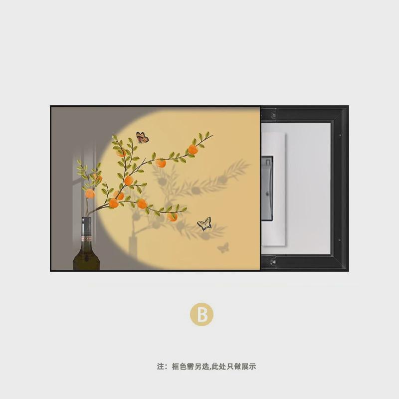 北欧ins风电表箱装饰画小清新绿植配电箱遮挡电闸盒开关挂画