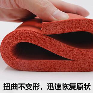 红色耐高温硅胶发泡板卷硅胶烫画机垫片防滑绝缘橡胶胶垫发泡材