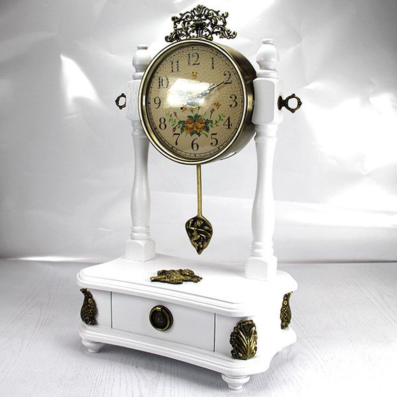 热销ce2q中式木制座钟复古实木座钟客厅台式摆钟大号全卧室木静音