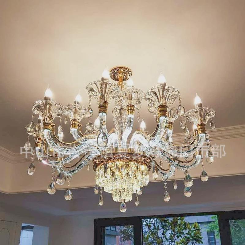 热销客厅水晶吊灯轻奢大厅法式高档大气餐厅卧室欧式别墅进口埃及