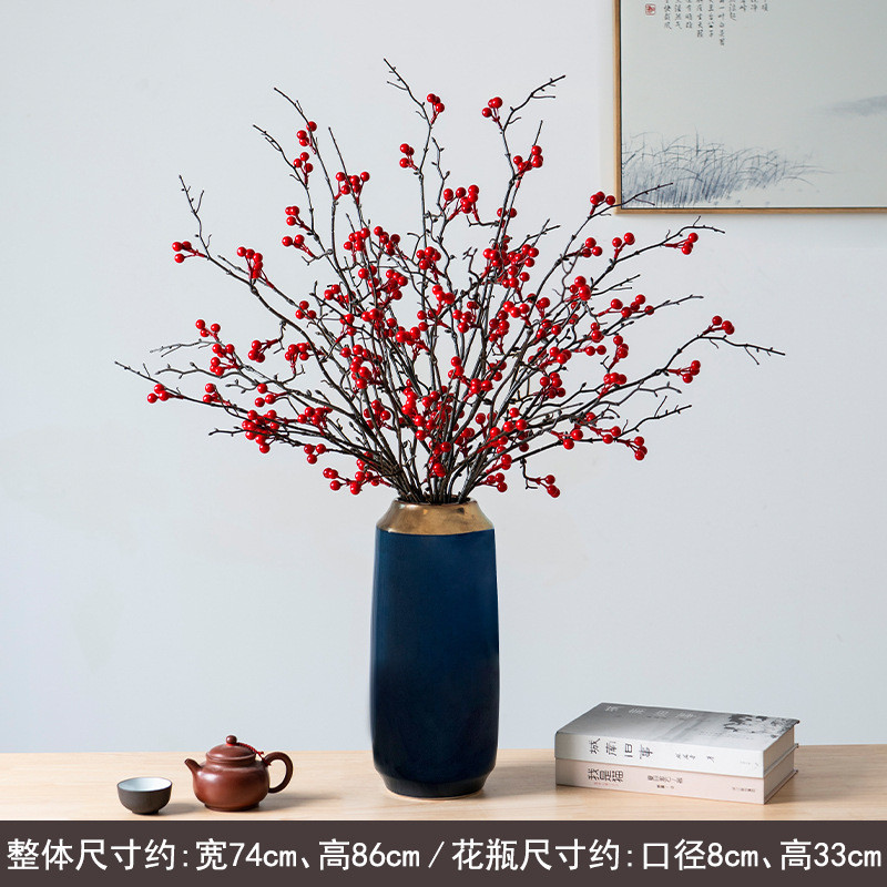适合客厅摆放的花高端仿干花放酒柜装饰品摆件防真室内新房子轻奢
