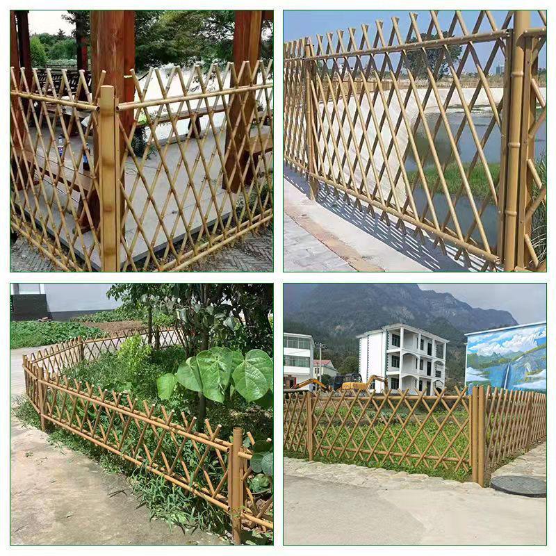 菜园庭院竹节栅栏不锈钢仿竹护栏景观园林绿化仿竹子篱笆围栏栏杆