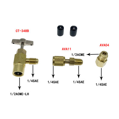 r1234yf汽车空调制冷剂接头开瓶器加专用转换雪种