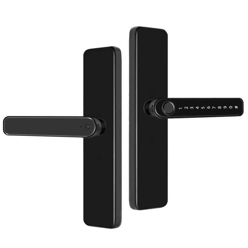 房门公寓室内木门简易智能密码电子锁卧室办公室指纹密码锁免开孔