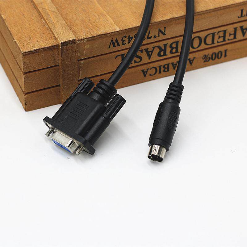 PS2圆头8针5针4针转串口COM9针9孔通讯线人机触摸屏与PLC连接线