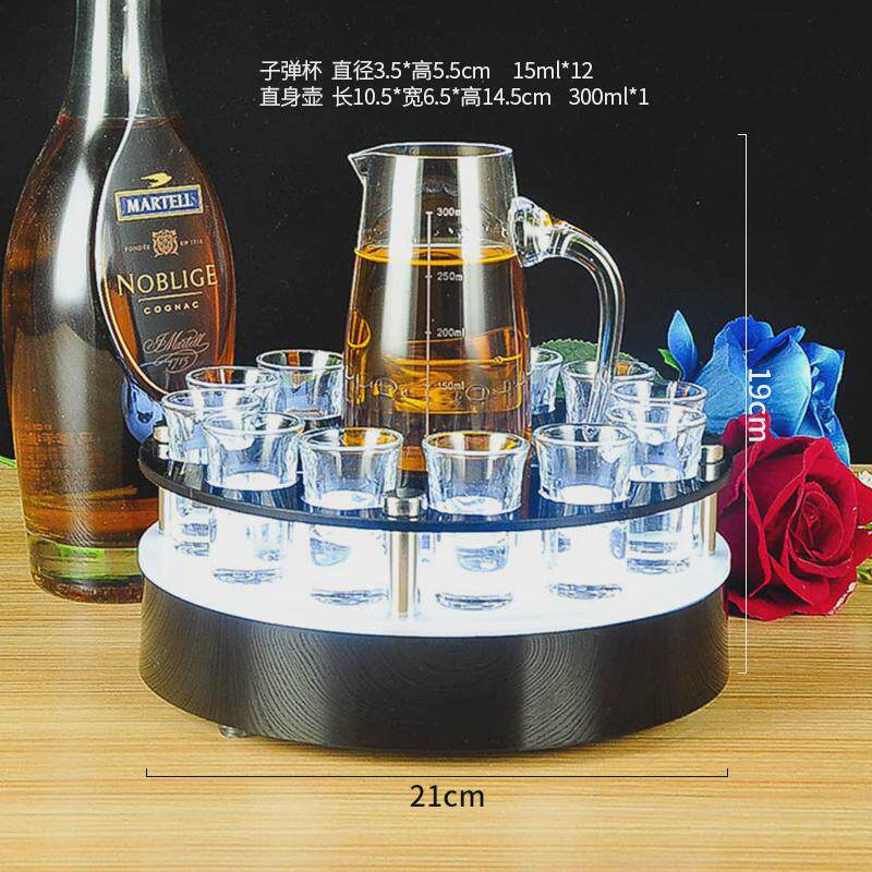骏捷酒吧ktv洋酒发光杯架xo香槟酒架带扎壶亚克力展示架led七彩