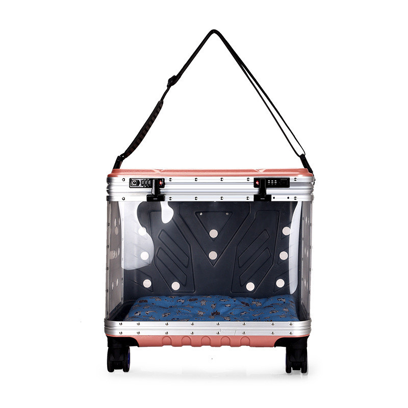 太空舱宠物拉杆箱猫咪外出便携大容量高级感透明猫咪行李箱