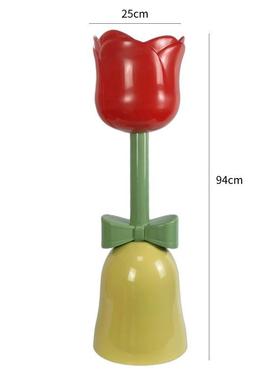 郁金香落地花瓶摆件收纳花篮落地摆件婚礼派对布置道具大号插花瓶