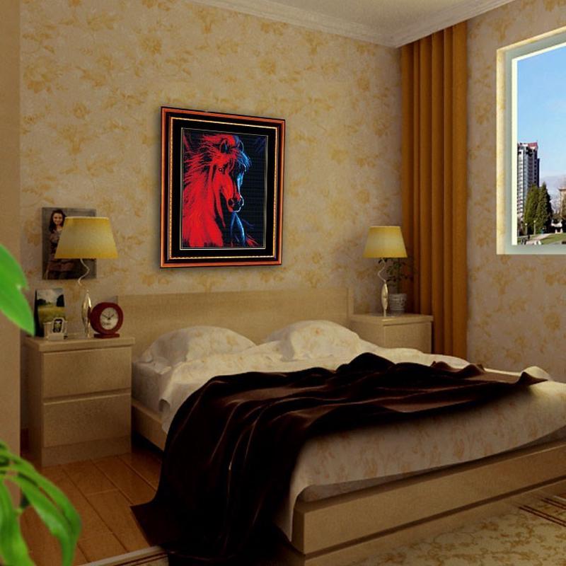 26x8冰与火马头线绣diy2023新款马系列新房十字绣新品棉线全绣款