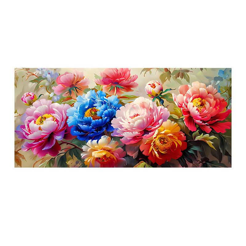 刺绣十字绣新款客厅花开富贵挂画富丽花卉牡丹花万紫千红