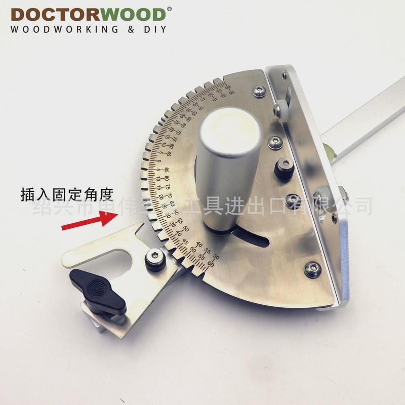 可调角度推把推把推带锯滑槽木工台锯尺倒装diy木工工具