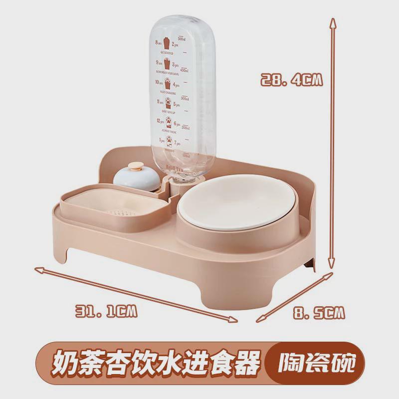 爱优汇宠物碗饮水机器干湿分离一体喂食器猫咪狗食猫咪自动喂食器