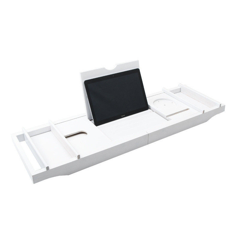 竹制浴室置物架中板升级款多色可选手机平板红酒多功能浴桶置物架