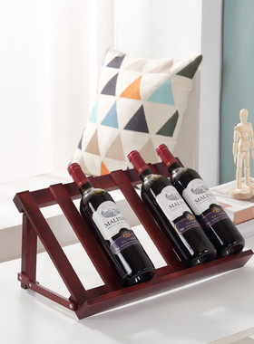 红酒架摆件家用红酒柜展示架小型商用架子葡萄酒斜放酒瓶托架批发