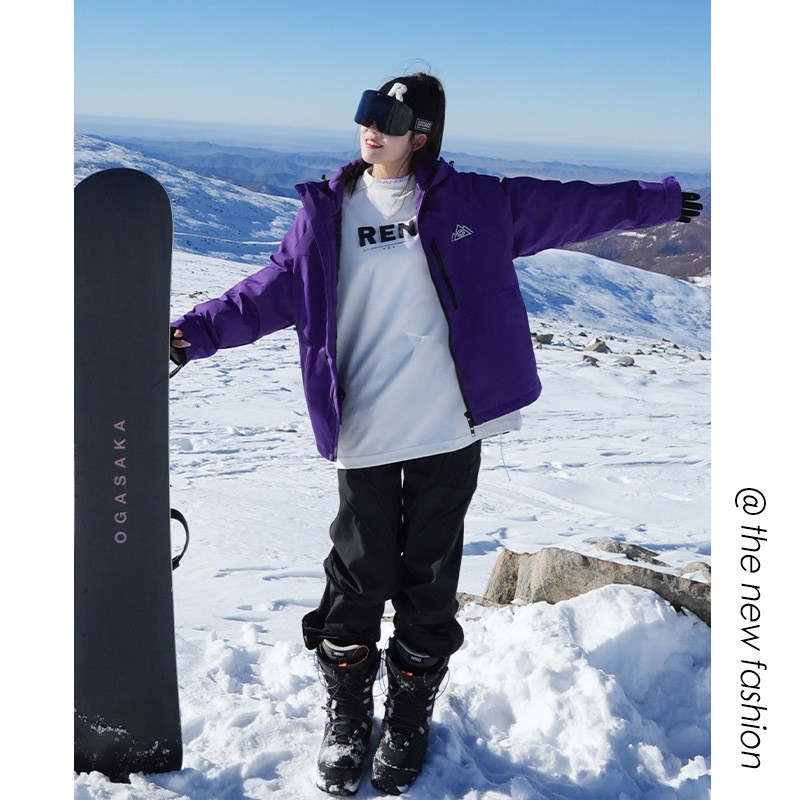 东北滑雪加棉加厚滑雪服套装网红爆款情侣款防水保暖滑雪场衣裤