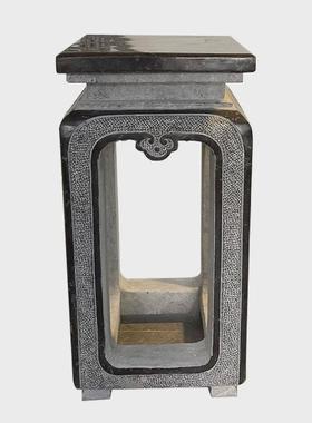 石雕花架中式花园供户外底座花台盆景大理石花几庭院落地摆件厂家