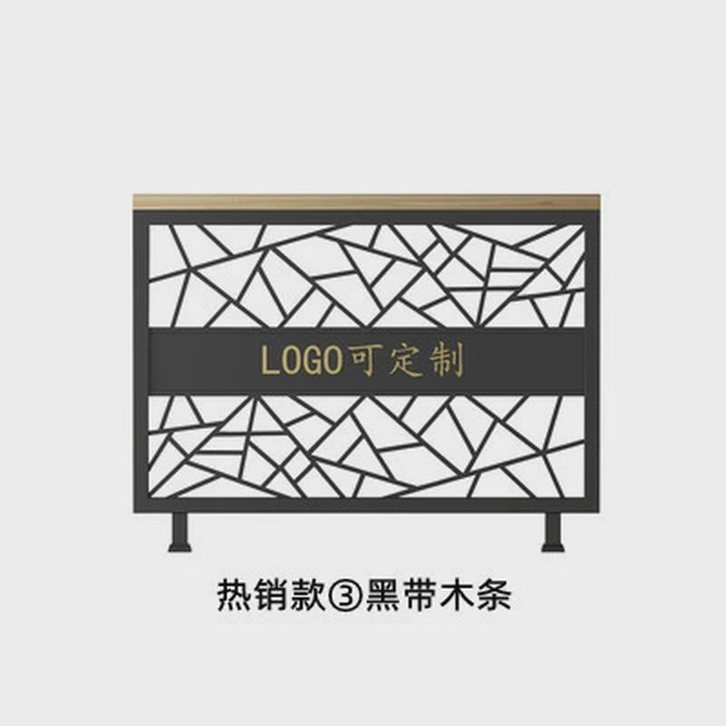 轻奢简约不锈钢屏风矮隔断酒吧餐厅茶楼铁艺新中式围栏包间花槽