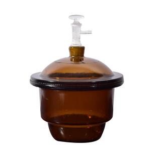真空棕色干燥器半透明玻璃干燥器实验室器皿棕色实验室仪器干燥器
